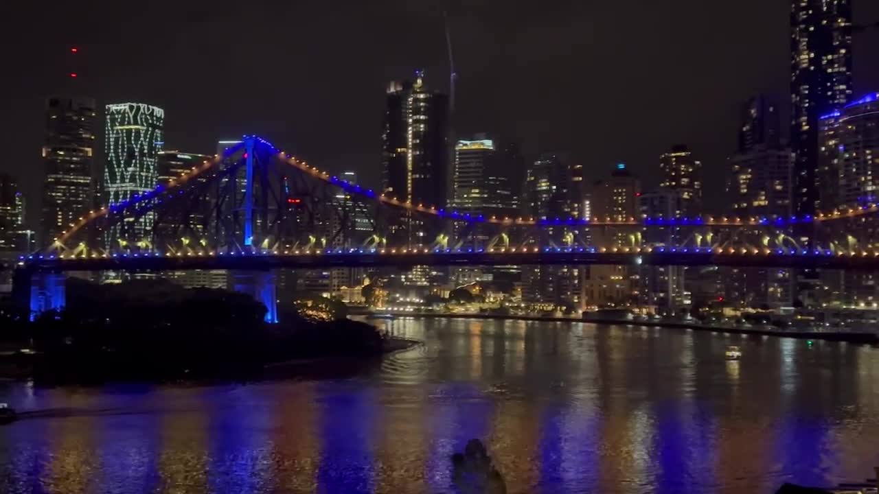 Story Bridge night view/ Brisbane Scenic location/ Australia