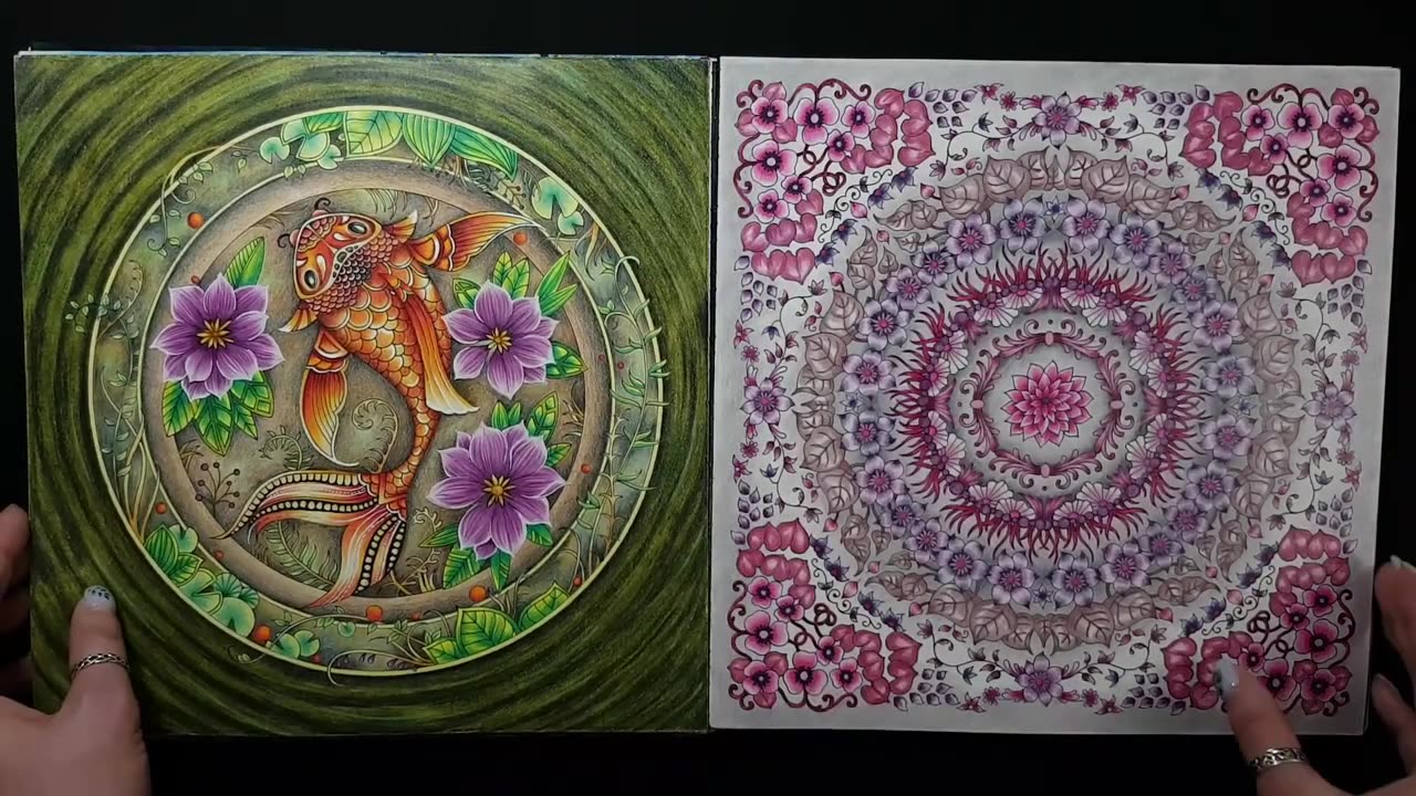 COMPLETED WORLD OF FLOWERS Coloring book by Johanna Basford - Flip through - Every page is colored 💗