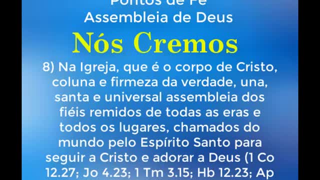 Pontos de Fé e Doutrina (Assembleia de Deus x CCB)