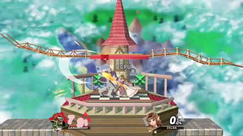 Ganondorf Vs Zelda on Peach's Castle (Super Smash Bros Ultimate)