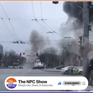 TV Antenna Tower Taken Out In Kiev Ukraine
