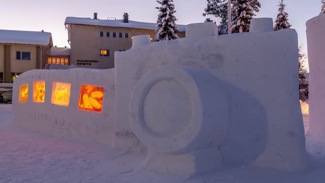 Students In Finland Made A Massive Snow Photography Display