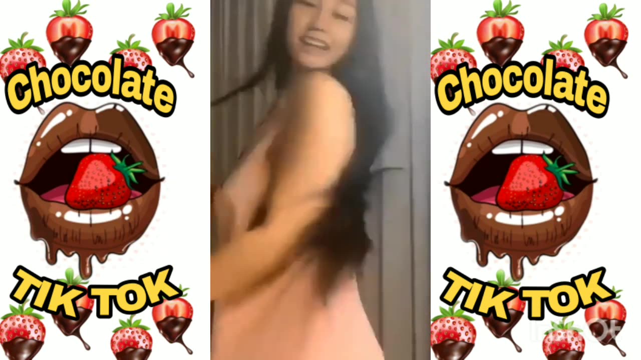 Chocolate TikTok challange🍑🍓 Beauty is here😜🍓👙💦