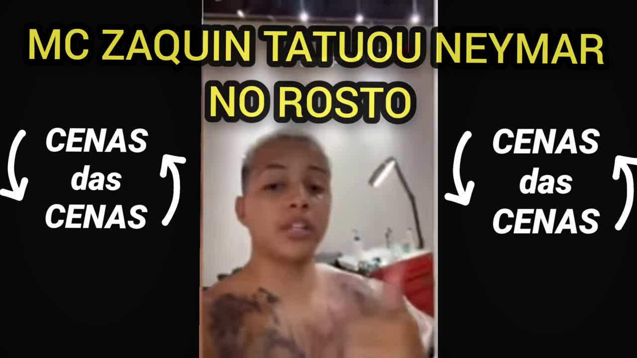 Homenagem ao Neymar Mc Zaquin Tatuou Neymar no Rosto