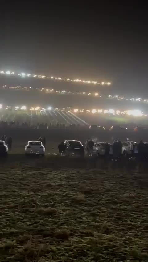 Tractors extending as far as the eye can see in Germany...