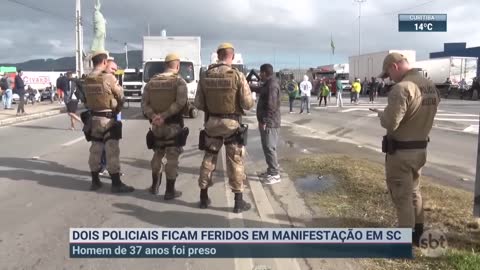 Manifestantes bolsonaristas atacam viaturas no Pará | SBT Brasil (07/11/22)