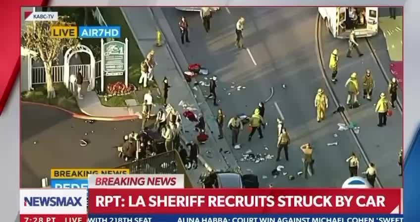 LA Sheriff Recruits Struck by Car