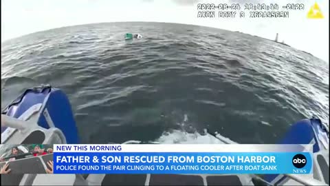 Police rescue father and son from sinking boat in Boston l GMA