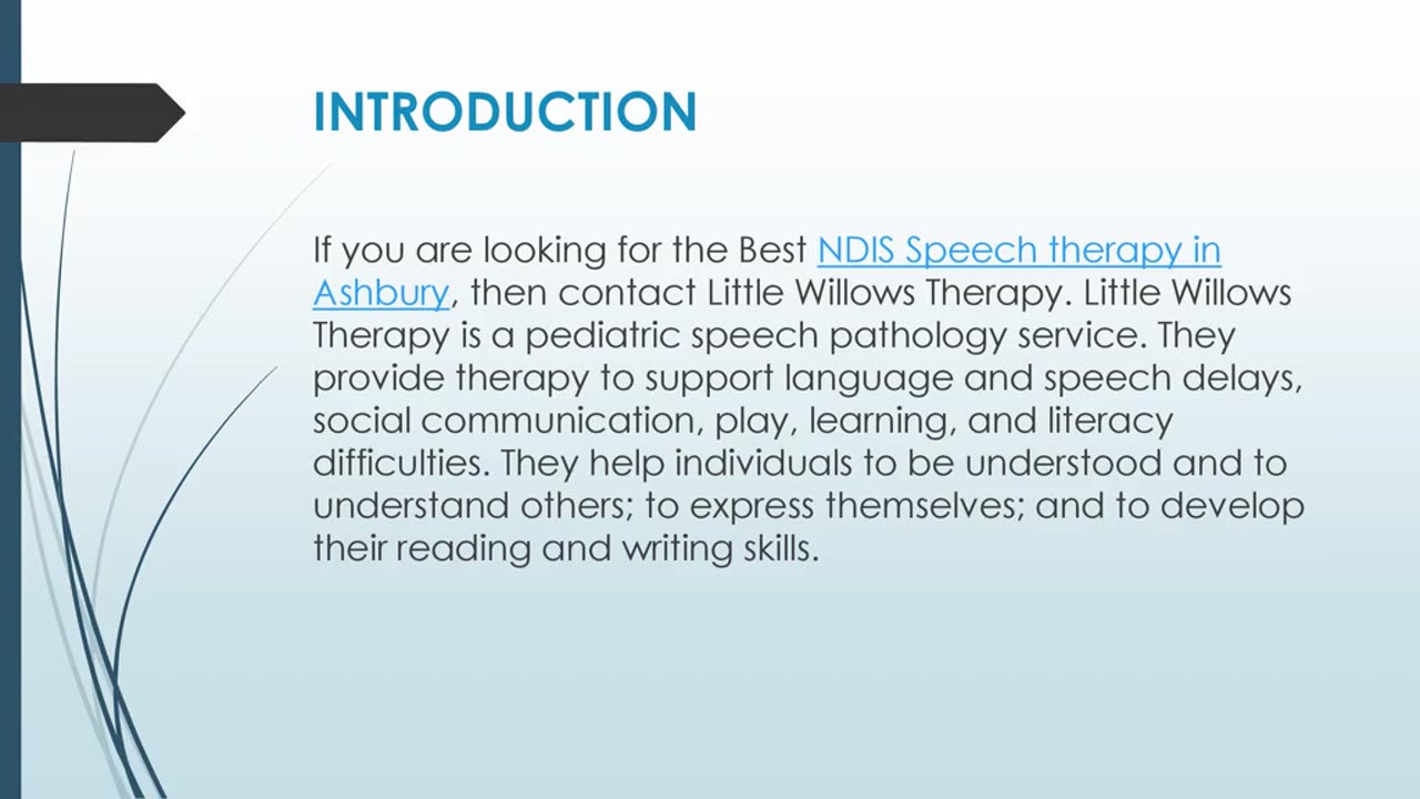 Best NDIS Speech therapy in Ashbury