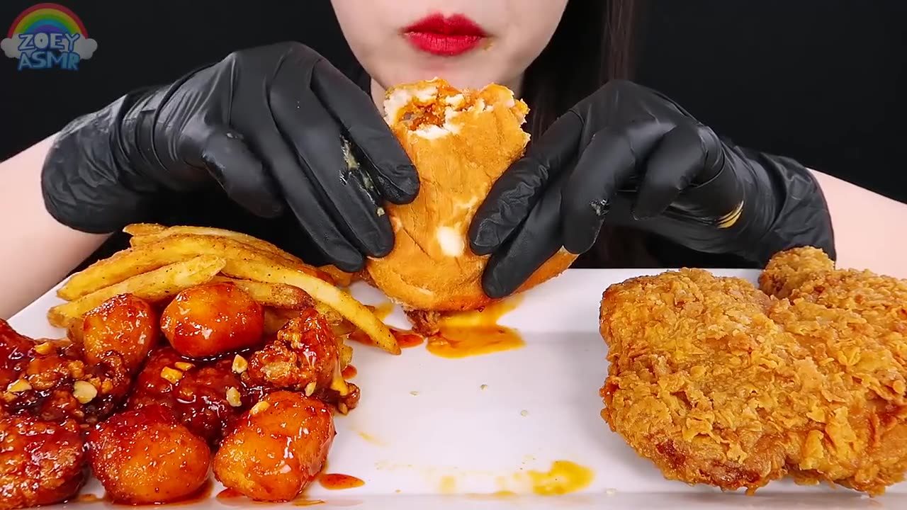 ASMR FOOD EATING MUKBANK SPICY FOOD EATING