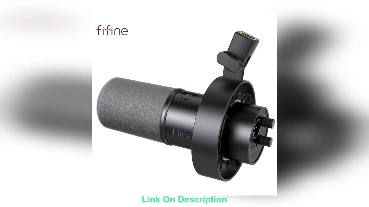 FIFINE USB/XLR Dynamic Microphone with Shock Mount,