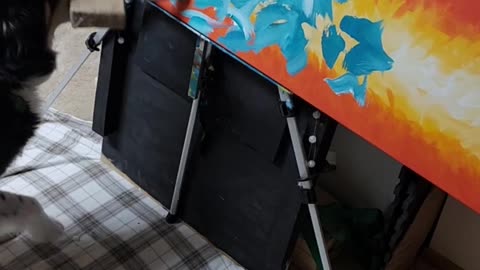 Cody the Painting Doggo Creates Another Masterpiece