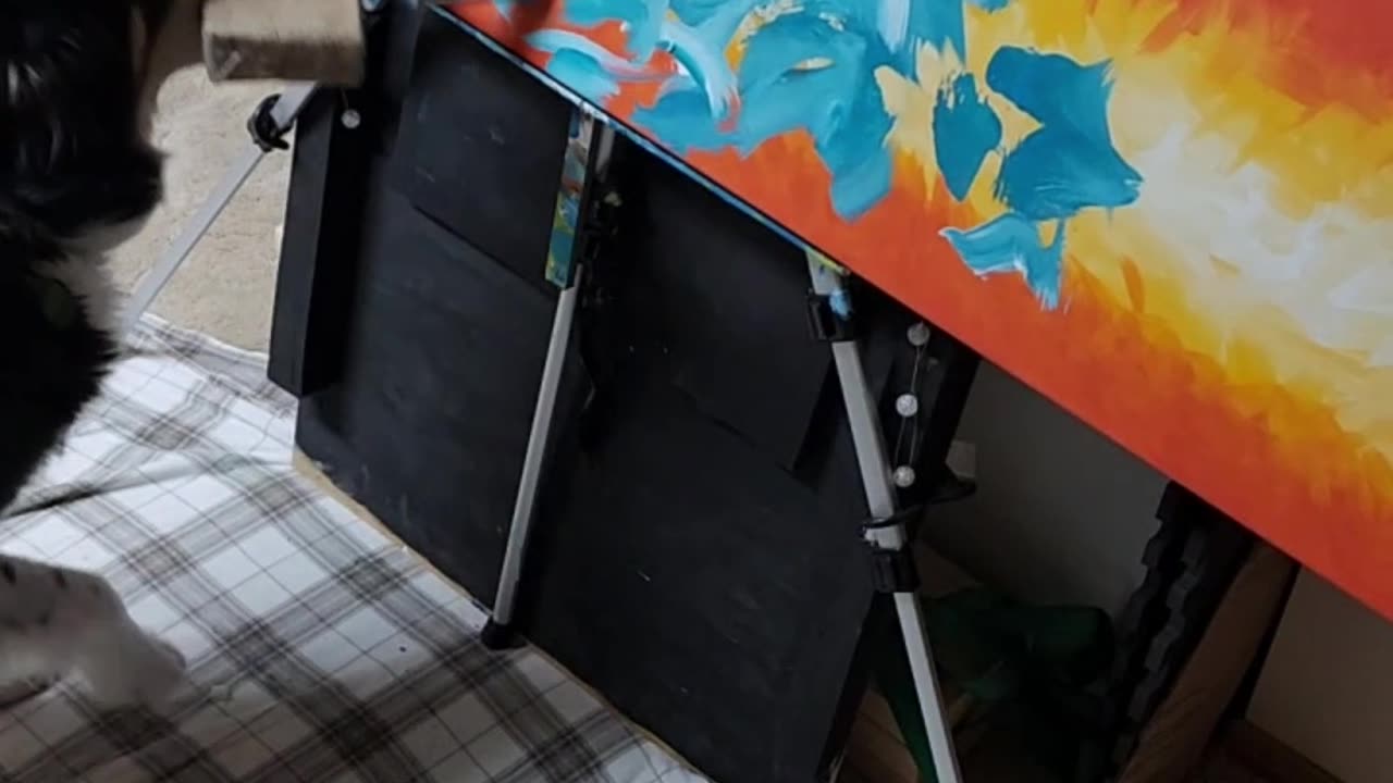 Cody the Painting Doggo Creates Another Masterpiece