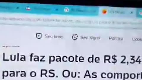 Lula não enviou dinheiro ao Rio Grande do Sul