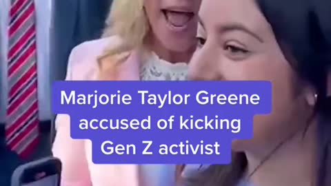 Marjorie Taylor Greene accused of kicking Gen Z activist