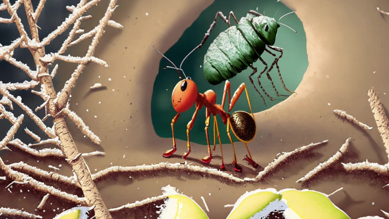 "Hard Work Pays Off: The Ant and the Grasshopper's Story"#kidsstory#animatedstory#storytelling