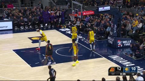 NBA - Booker 3. Suns steal. Booker 3. He's got 10 early in Indy 🔥 Suns-Pacers