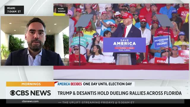 Trump, DeSantis hold dueling rallies across Florida