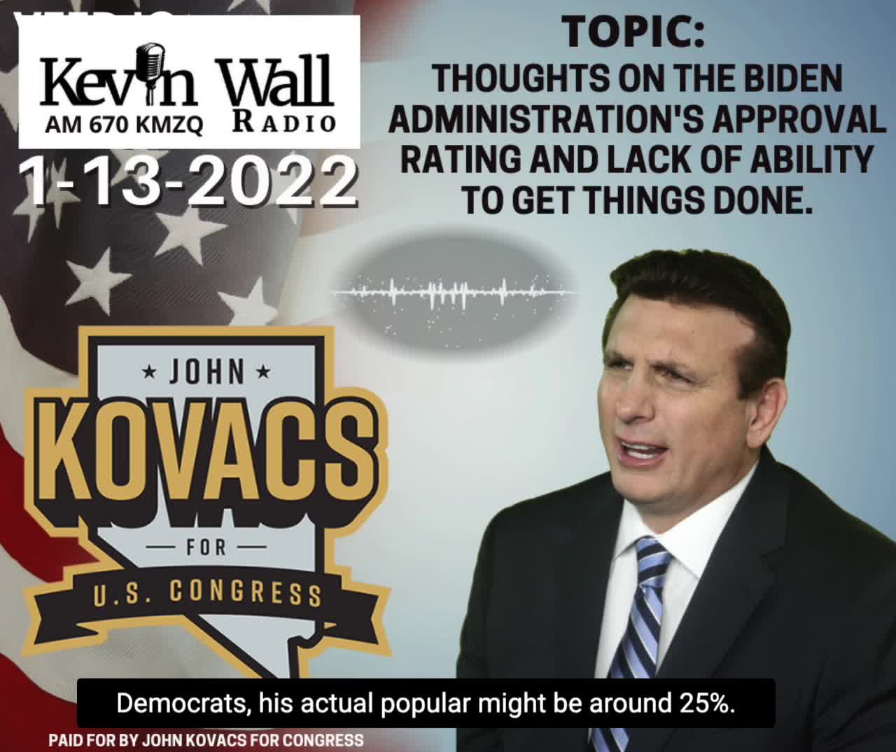 John Kovacs - Biden's Approval Rating & Inability To Get Things Done.