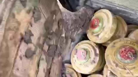 Ukrainians Load Truck With Hundreds of Mines