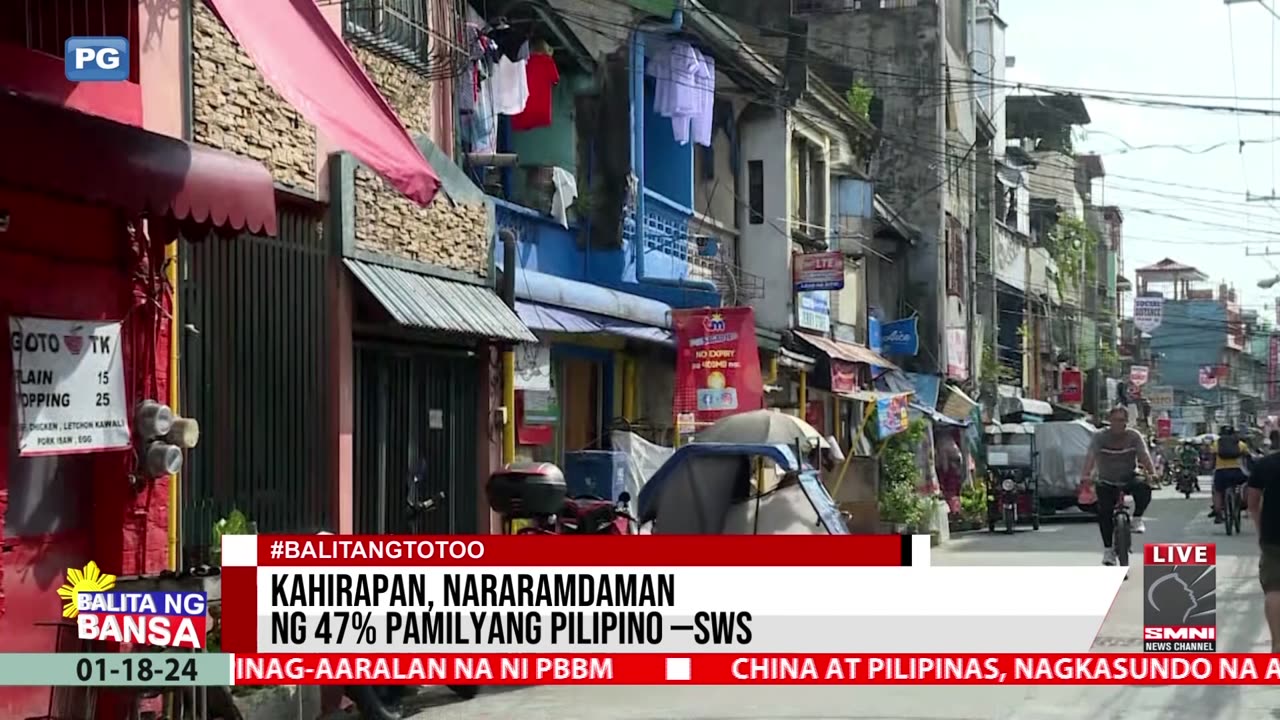 Kahirapan, nararamdaman ng 47% pamilyang Pilipino —SWS