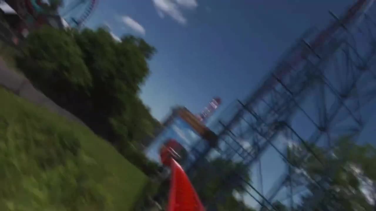 SUPERMAN - Ride Of Steel front seat on-ride HD POV Six Flags