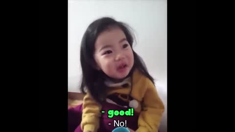 Korean mom teaches daughter not to accept anything from stranger.