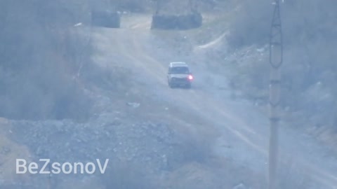 car hit by atgm