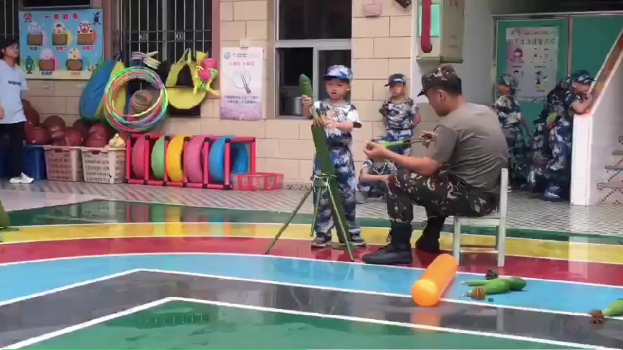 Xingtan Kindergarten Mortar Training in China