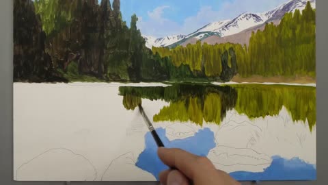 Lake Reflections Oil Painting | Time Lapse | Episode 175