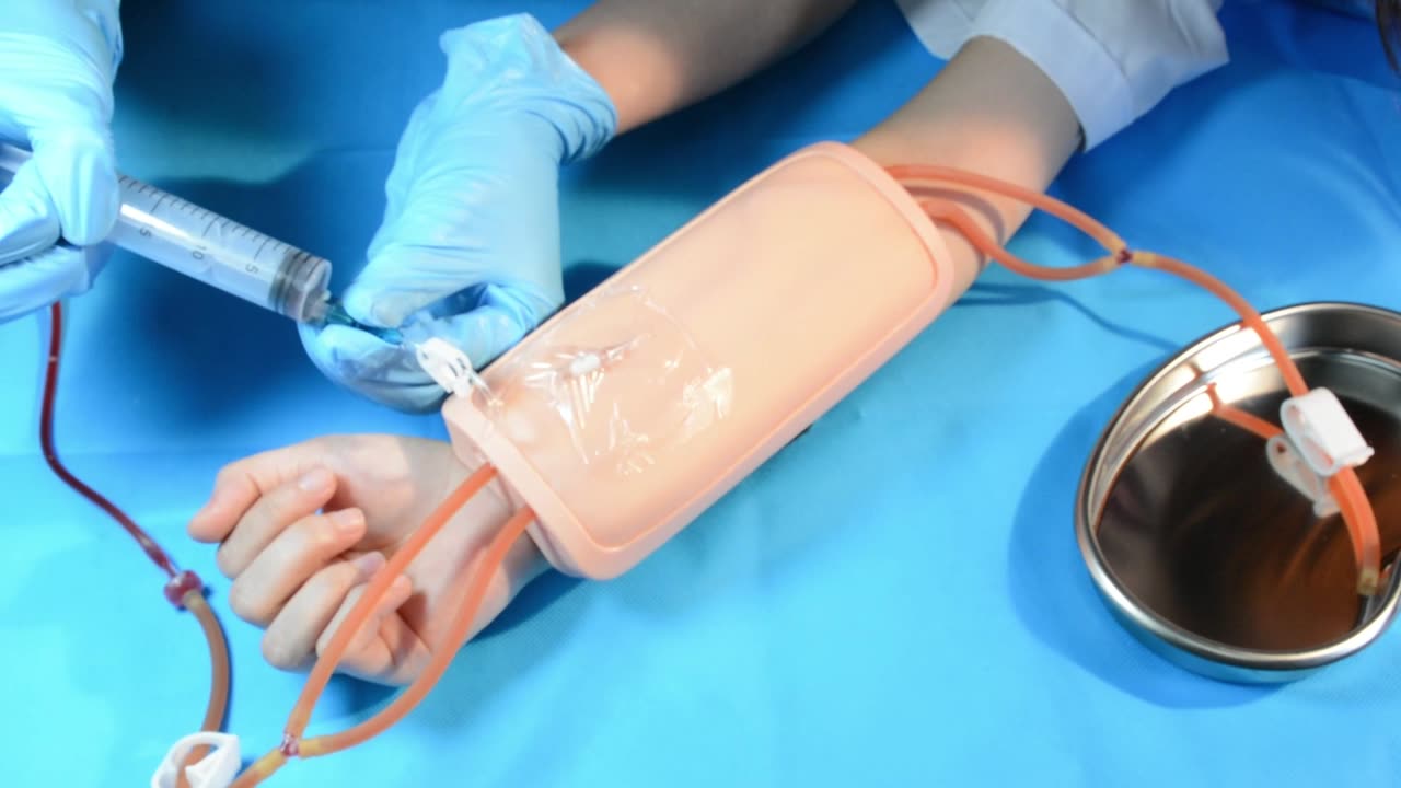 Perfect Venipuncture, IV and Phlebotomy Skills on Forearm and Upper Arm