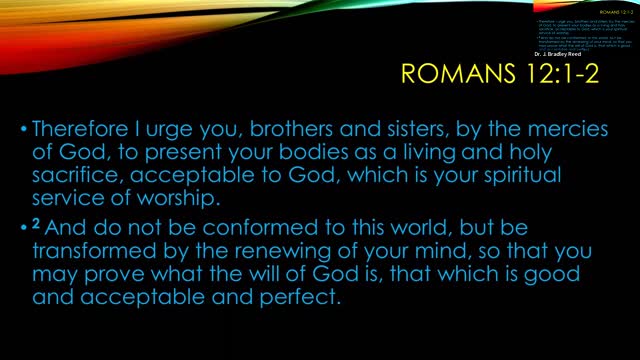 Grace Communion Woodbury Sermon for 11/13/22 -- Romans 12