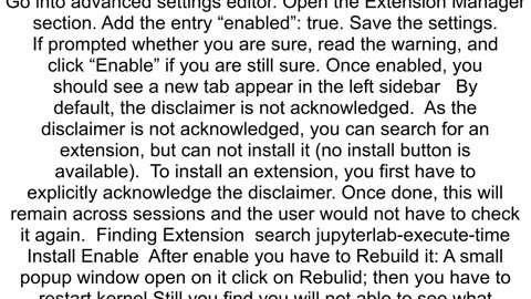 Automatic cell execution timing in jupyter lab