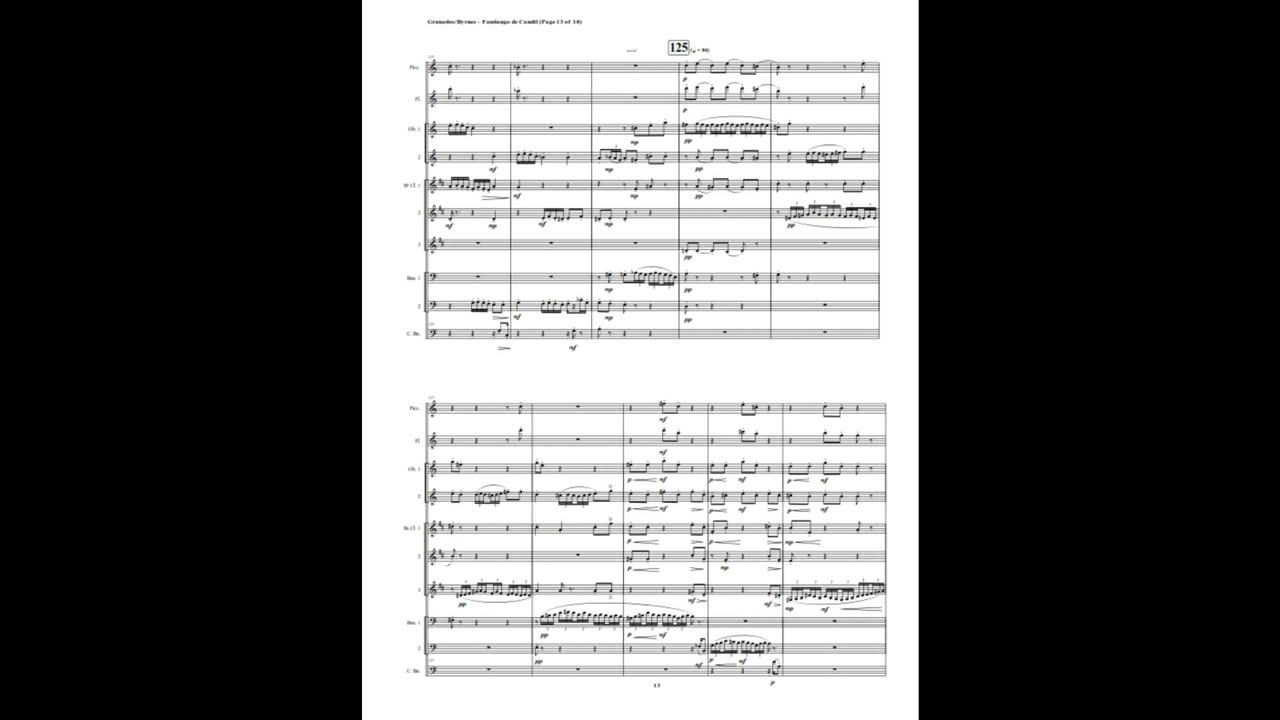 Enrique Granados – El Fandango de Candil (Woodwind Choir)