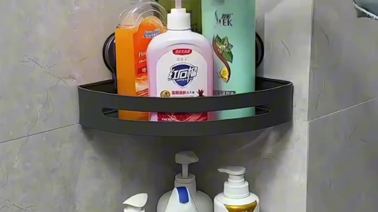 Transform Your Bathroom with This No-Drill Organizer! 🛁✨ #SmartStorage