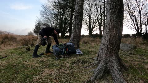 Taking the Lanshan out of the Osprey Backpack. Teignhead farm. DARTMOOR SPEEDLAPSE 2022