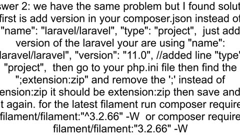 Error during installing filament 32 to laravel 10