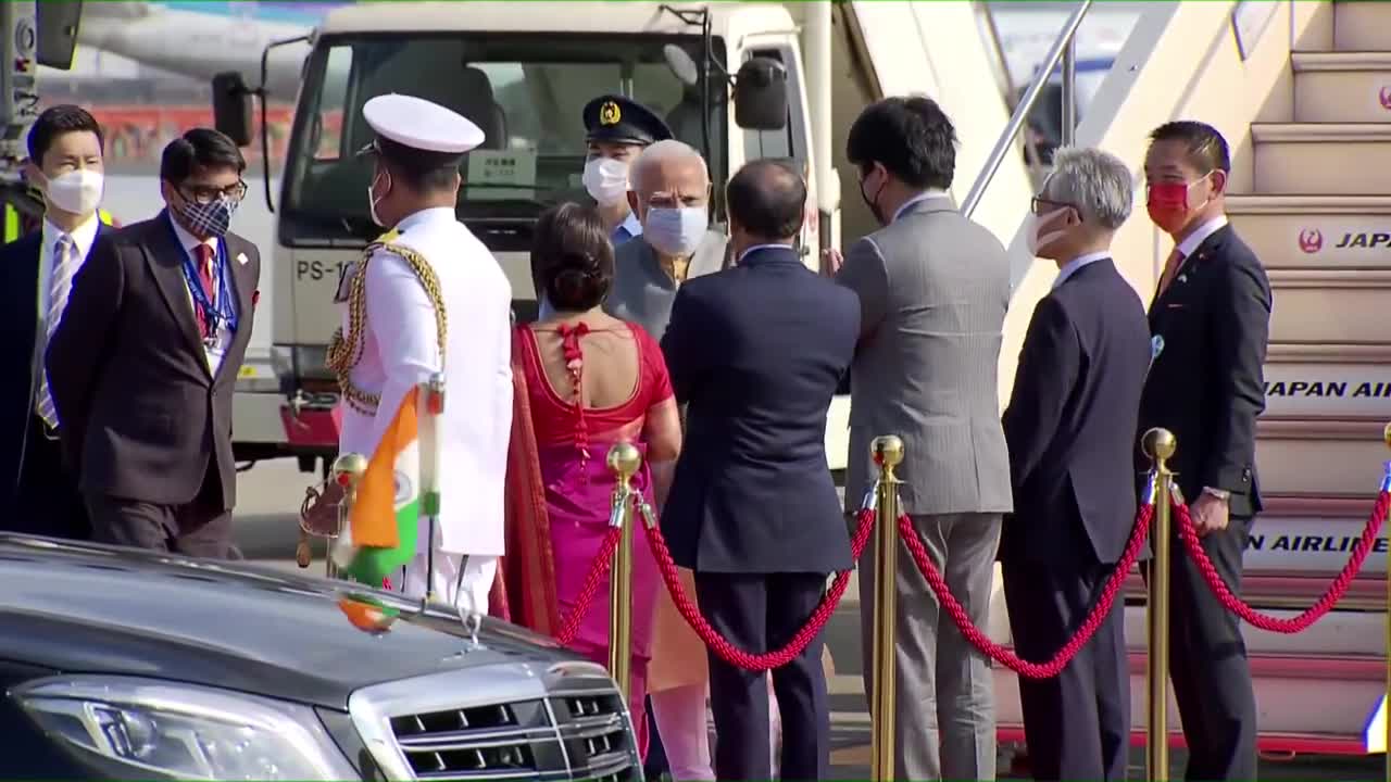 PM Modi arrives in Tokyo, Japan