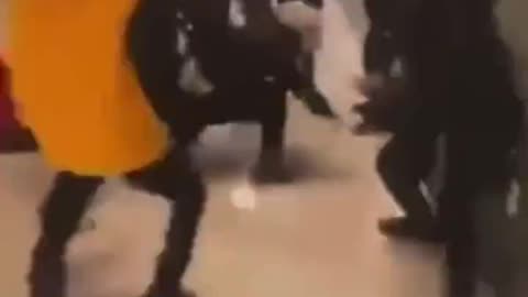 Large Gang Attacks One Person; He Fights Back