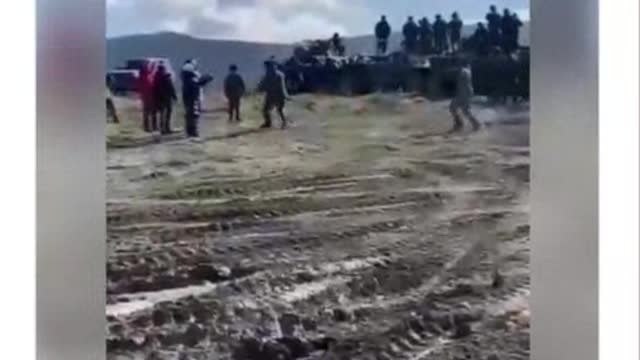test run _ Ukraine and Russian Troops Dancing Together