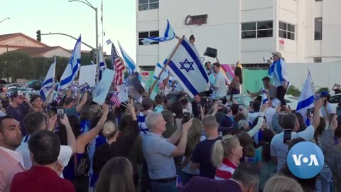 Israel Supporters Rally in Los Angeles as City Tightens Security