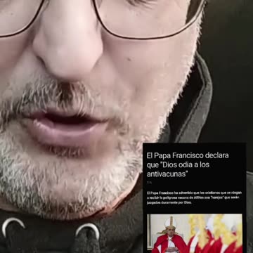 HEREJES POR NO VACUNARSE, SEGUN FRANCISCO