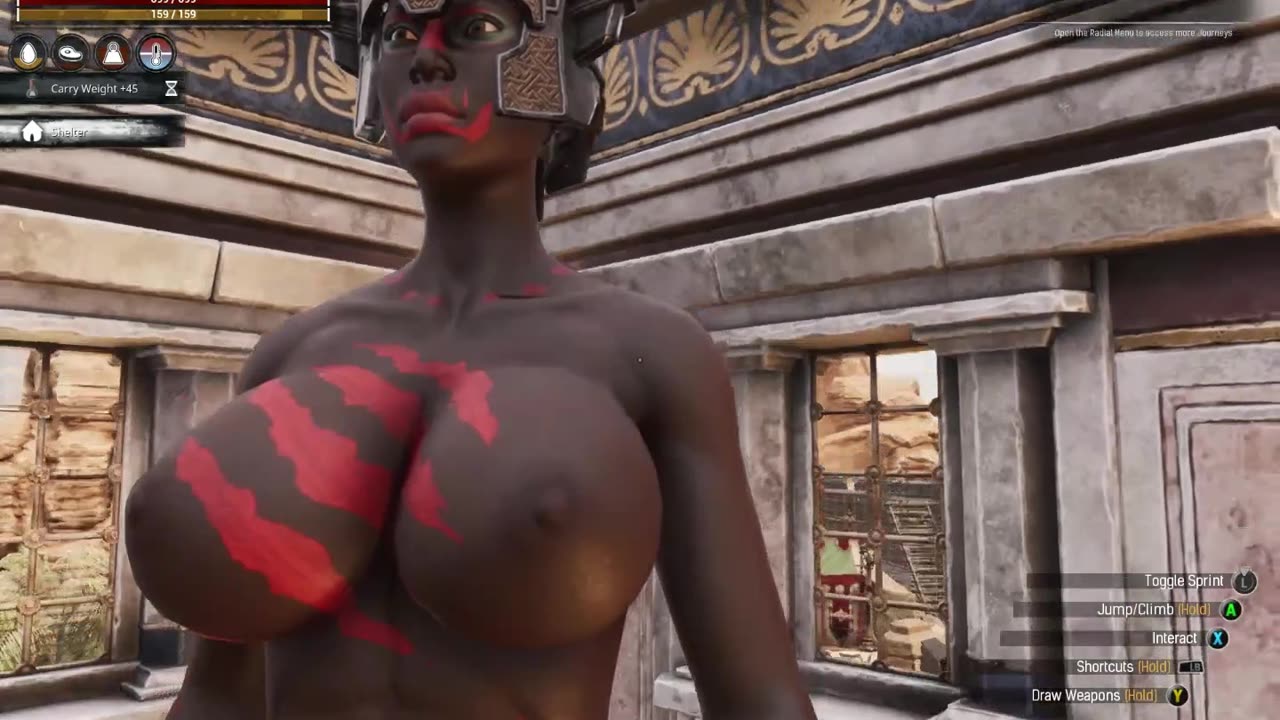 Conan Exiles, harvesting demon blood, 3 skull boss, Busty, Boobs, breast expansion, huge tits