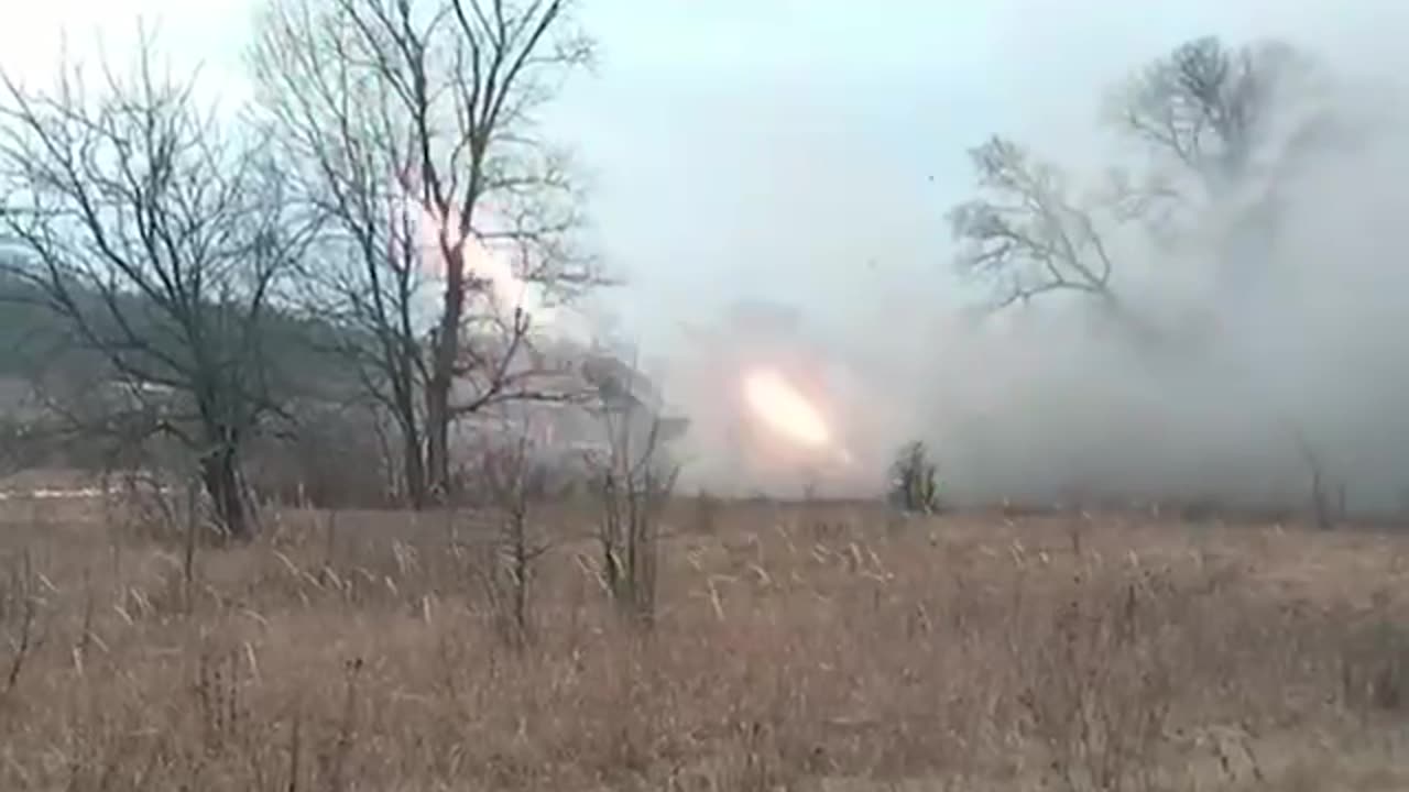 RUS MLRS in Serebryansky forestry near Kremennaya