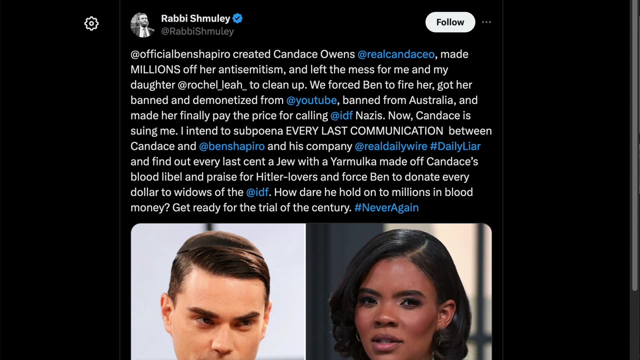 Rabbi Shmuley: I Forced Ben Shapiro to Fire Candace Owens – Video #162