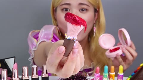 Chocolate makeup edible Cosmetic mukbang DONA