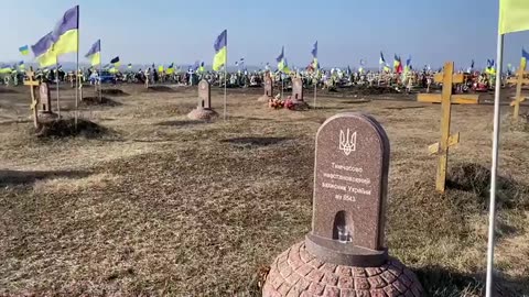 A military cemetery. Ukrainian philosopher Volodymyr Yermolenko visited one