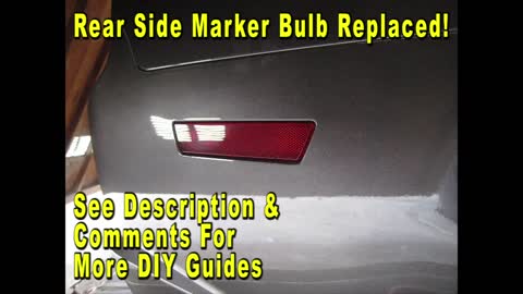 Dodge Charger How To Change Rear Side Marker Light Bulb 7th Generation 2011 To 2023 With Part Number