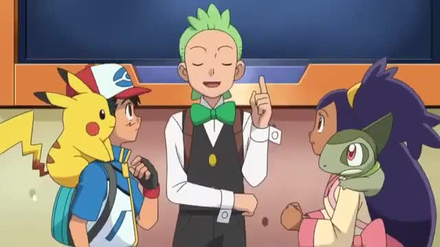 Pokemon Best Wishes: The BW trio being excited for ice cream